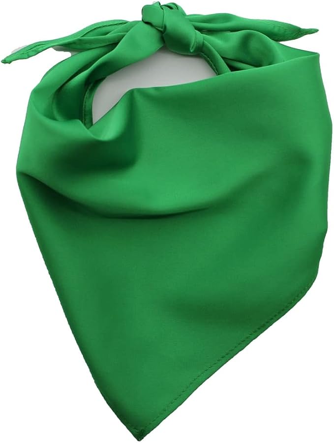 1 Pack Green Dog Bandana Plain Dog Scarf for Medium Large Dogs