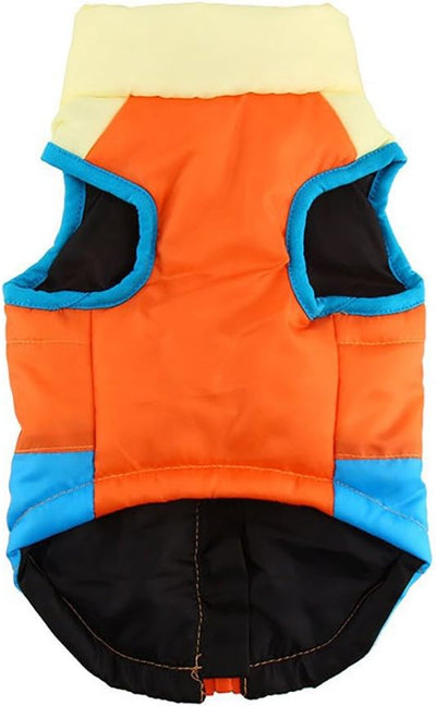 Winter Windproof Warm Dog Coat - Small Medium Dogs, Not Suitable for Big Dogs - Waterproof, Apricot/Orange/Blue, XXS