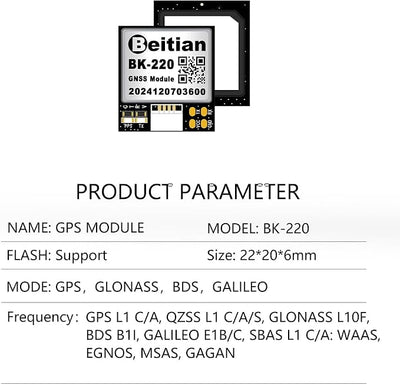 M9 GPS Module with Compass QMC5883 Four-Mode Flight Controller FPV RC Drone Fixed-Wing BK-122 BK-182 (BK-220)