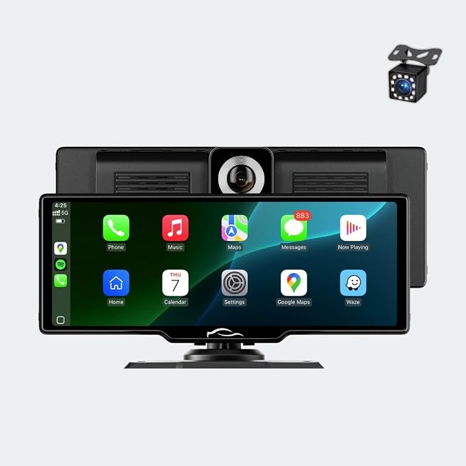 Pro Max 10" Wireless Apple CarPlay & Android Auto Touch Screen (Pro max + Camera.)