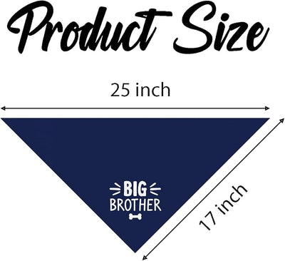 Big Brother Dog Bandana, Deep Blue Pet Dog Scarf Accessories, Pregnancy Announcement Big Brother Baby Reveal, Pet Dogs Triangle Scarf, Dogs Bandana for Small Medium