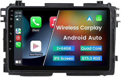 Android Stereo for Honda Vezel HR-V HRV 2013-2022, Biorunn 9" Wireless Wired Car-Play Android Auto GPS Navigation IPS Touch Screen Blue-Tooth FM RDS Head Unit, 2GB RAM 64GB ROM
