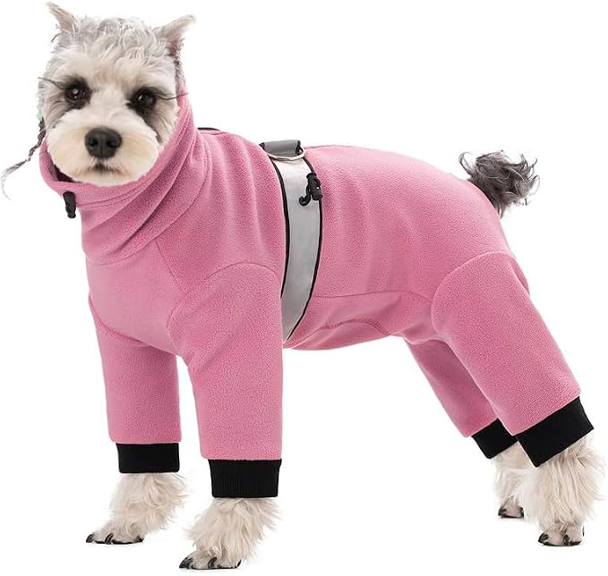 Dog Coats for Small Dogs, Polar Fleece Dog Pajamas Bodysuit for Small Medium Dogs, Dog Winter Jacket Dog Sweater Dog Vest for Small Dog, Dog Four-Legged Warm Clothes