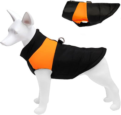 Winter Waterproof Windproof Dog Jacket - Warm Vest Coat for Small & Medium Dogs - Not Suitable for Big Dogs C-Tangerine 4X-Large