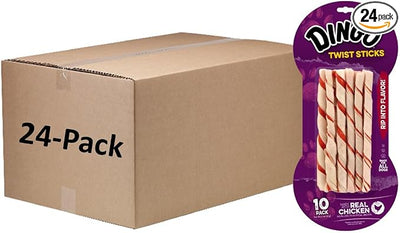 Dingo Chicken Twist Sticks Chews For Dogs, 240 Ct