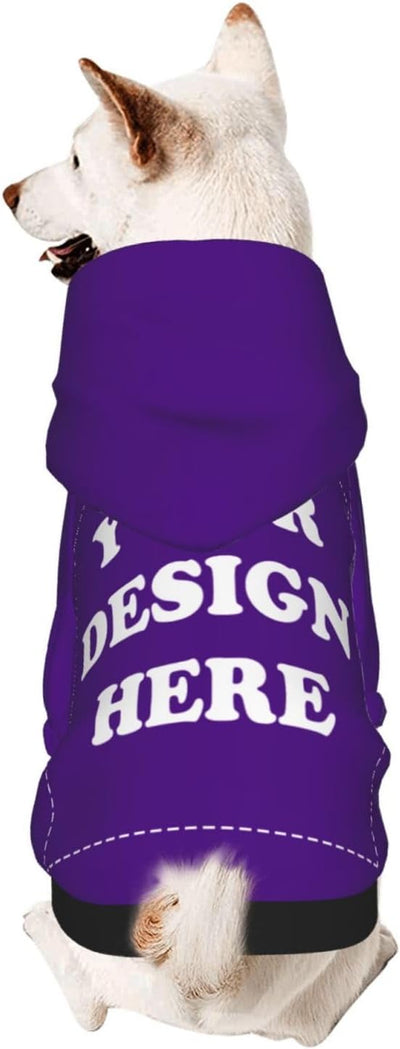Dog Costume, Custom Dog Hoodie, Dog Name Costume Holiday Pet Pajamas Outfit, Personalized Pet Coat Costumes for Small Medium Large Dogs and Cats for Winter, Indigo, M