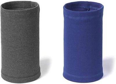 Quiet Ears for Dogs Keep Calming Ear Hematoma Reusable, Anxiety Relief for Blow Drying, Grooming, Thunder & Fireworks Blue+Grey L