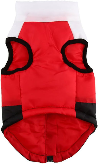 Winter Dog Vest - Warm Windproof Coat for Small Medium Dogs in White/Red/Black - XXS