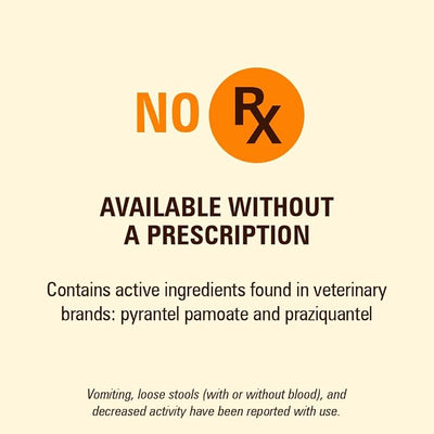 WORM X PLUS 7 Way De-Wormer Chewables for Dogs - Tablets for Medium & Large Dogs (Over 25 lbs) (pyrantel pamoate/praziquantel), 2 Count