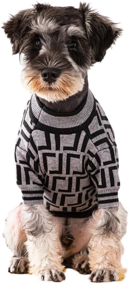 Everything Chic Luxury Dog Sweater – Soft Knit Designer Pet Outfit for Small Dogs & Puppies, XS–L, Stylish Warm Clothing for Yorkies, Chihuahuas, Dachshunds, Maltese, French Bulldog