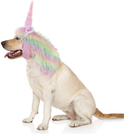 Funny Reindeer Moose Dog Costume - Cute Furry Pet Wig for Halloween & Christmas