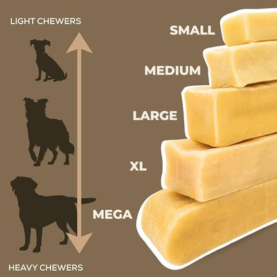 Bully Bunches Premium Fruit-Flavored Himalayan Yak Chew for Dogs - 100g, All-Natural, Long-Lasting, Authentic Yak Milk, Healthy Dental Chew, High-Protein (Medium Strawberry - 3Pk, Strawberry)