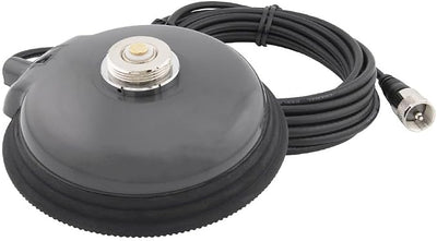 Comet CM-5NMO Mobile Antenna Magnet Mount with 3.25 Inch Heavy-Duty Base and NMO Connector for VHF and UHF Mobile Antennas Durable Weather-Resistant Design for Vehicle Installations