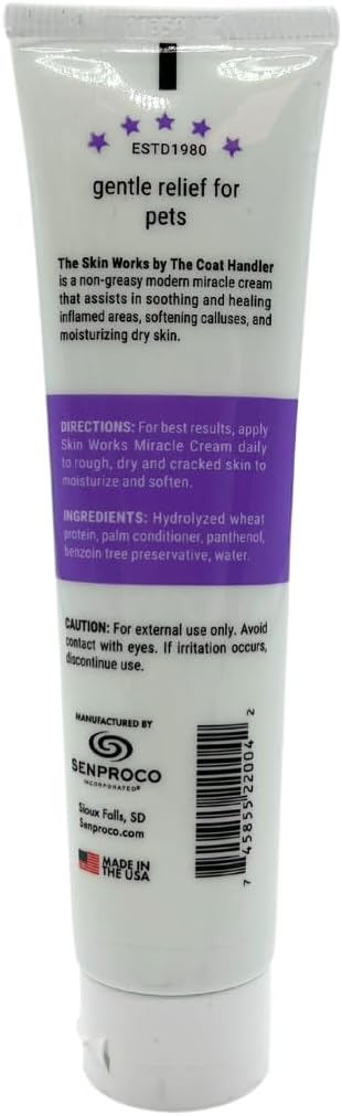 The Coat Handler Skin Works, 4 oz | All Natural Ingredients, Non-Greasy, Soothing and Healing, Softens Calluses, Calms Inflamed Areas, Moisturizes Dry Skin for Pets and Humans