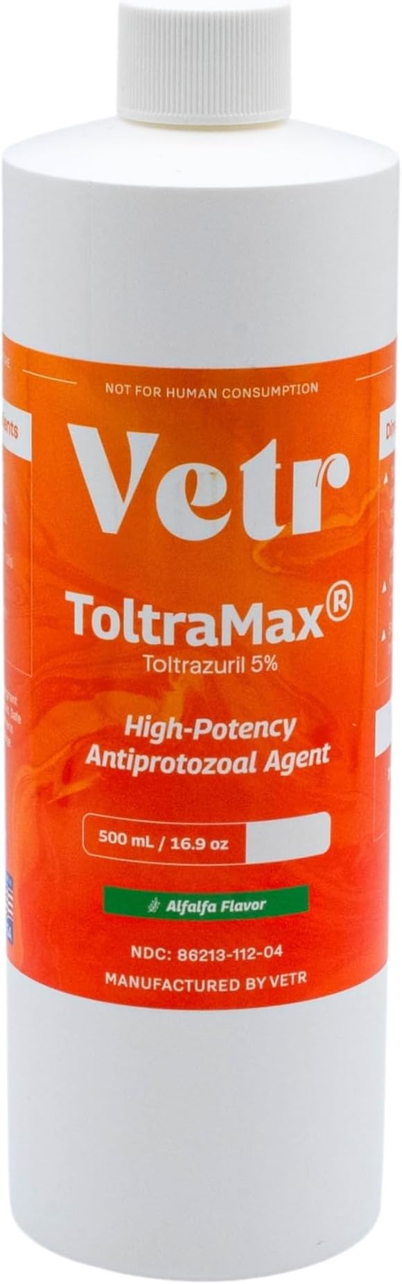 Toltrazuril 5.0% for Horses, Dogs, Cats, 500mL/16 Ounce, for Non-Food Chain Animals, Alfalfa.