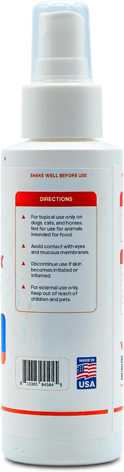 vetr Skin Guard Max Chlorhexidine Miconazole Spray, Dogs Cats Horses, 2pk | Set of two 4 oz bottles / Dual-action 2% / 2% formula; Soothes dry, irritated skin; Cleanses skin & coat