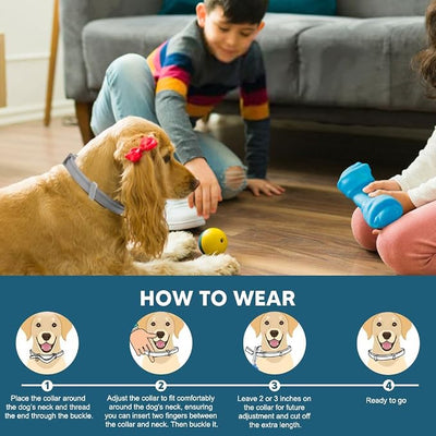 Dog Flea Collar, Flea Collars for Dogs, Natural Flea Tick Collar, 8 Months Protection, Adjustable Size, Easy to Use,2P