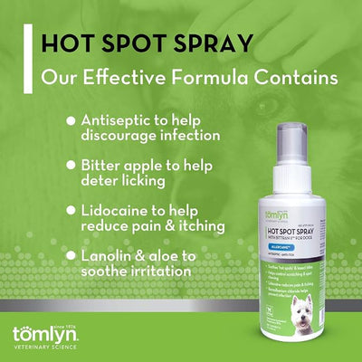 Tomlyn Allercaine Hot Spot Spray for Dogs, 4oz