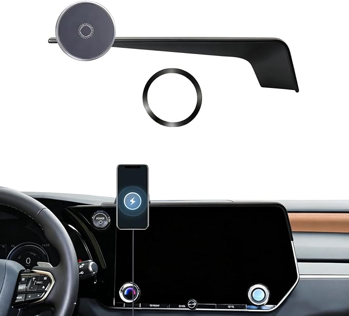 Magnet Phone Mount for Lexus RX RX350 RX350h RX500h 2023-2026 Accessories 14-inch Screen, 360° Rotation for Magsafe Wireless Charger Phone Holder
