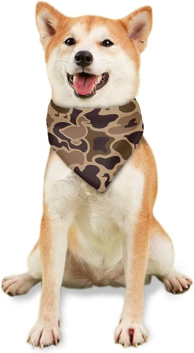 KEIAHUAN Dog Bandana Washable Reversible Handkerchief Duck Camo Hunting Breathable Dog Scarf Triangle Bibs for Small Medium Large Dogs Boy