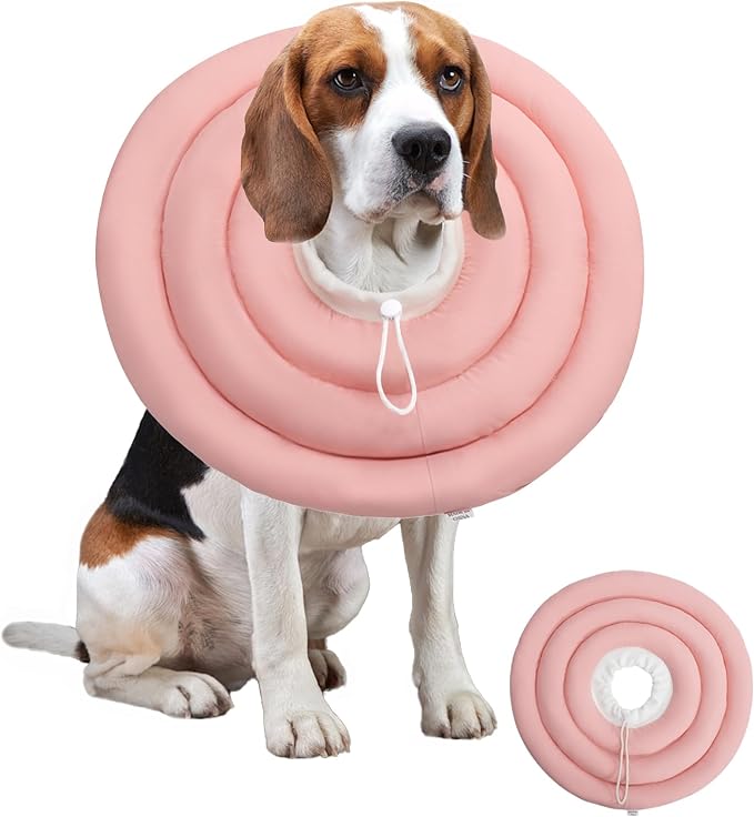 Soft Dog Cones, Recovery Dog Donut Collar After Surgery-Cone of Shame Alternative, Pet Elizabethan E-Collar Anti-Bite Lick Wound Healing Adjustable for Small Large Medium Dogs, 2XL