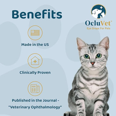 OcluVet Eye Drops for Pets | Clinically Studied Antioxidants for Pets | Made in the USA | Includes 2% N-Acetyl-L-Carnosine (NAC) | 16mL