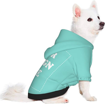 Dog Costume, Custom Dog Hoodie, Dog Name Costume Holiday Pet Pajamas Outfit, Personalized Pet Coat Costumes for Small Medium Large Dogs and Cats for Winter, Turquoise, XS