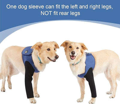Coodeo Dog Recovery Suit, Cone Collar Alternative, Abrasion Resistant Dog Recovery Sleeve, Washable 2.5mm Thick and Waterproof, Pet Wounds Prevent Licking, Bite, Keep Dry（Blue，L
