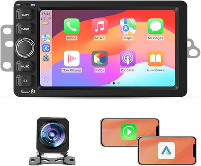 Junsun Car Radio Stereo for Chevy Silverado GMC Sierra Yukon Tahoe Impala Hummer 2003 2004 2005 2006,with Android 15 CarPlay Android Auto 5GHz WiFi FM/AM Bluetooth GPS SWC Backup Camera【4Core 64GB 】