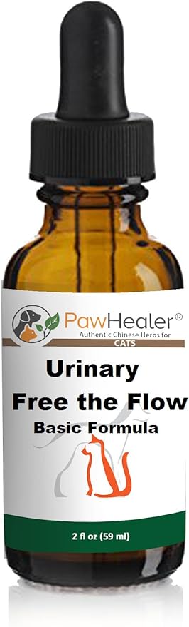 Bladder Stones/Crystals: Urinary Free the Flow: Basic Formula - Herbal Liquid Herbs for Cats & Small Dogs - 2 fl oz (59 ml) - Buy More Save More (1 Bottle)