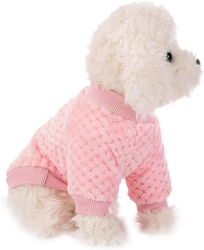 Dog Sweater, 3 Pack Dog Sweaters for Small Medium Dogs or Cat, Warm Soft Flannel Pet Clothes for Dogs Girl or Boy, Dog Shirt Coat Jacket (XX-Large, Pink+Purple+Light Green)