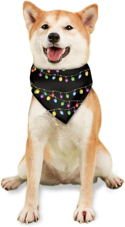 KEIAHUAN Christmas Dog Bandanas - Washable Triangle Puppy Bibs Xmas Reversible Kerchief Costume Decoration Accessories