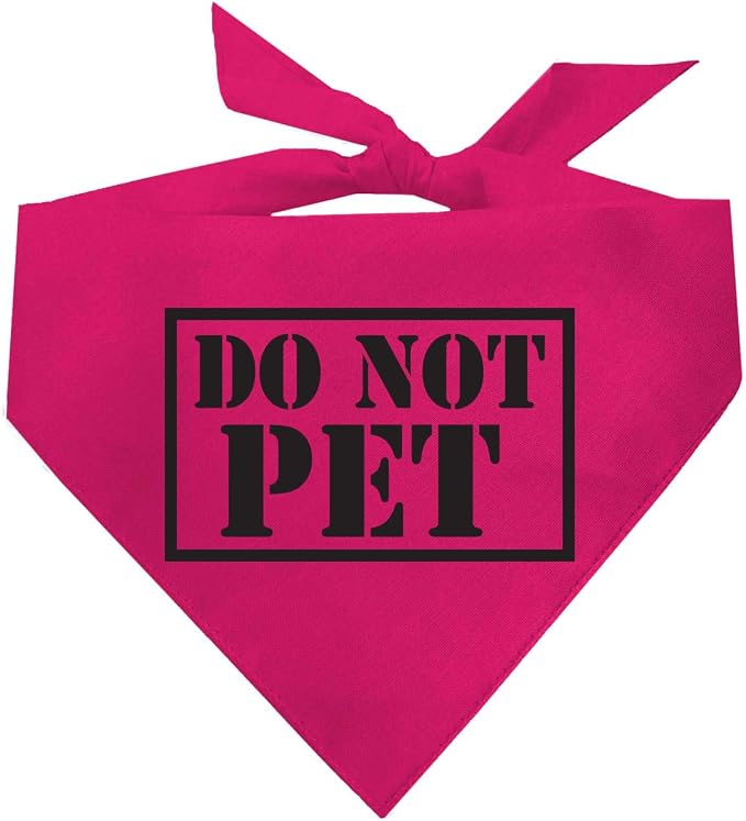 Do Not Pet Dog Bandana (Hot Pink, OS 837)