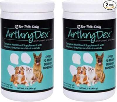 YOUNGEVITY Arthrydex Complete Nutritional Supplement | Vitamins, Probiotics & Enzymes | Pets Healthy Bones – 1 lb Canister (Pack of 2)