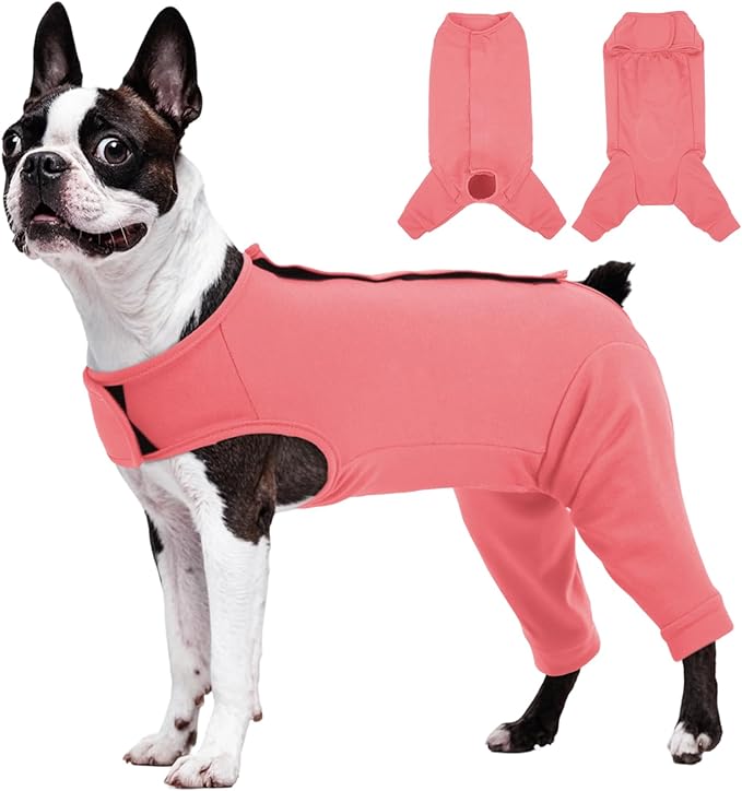 Kuoser Dog Surgery Suit for Back Legs, Dog Rear Leg Sleeve to Stop Licking, Female Spay Recovery Suit for Dogs After Surgery, Pet Puppy Surgical Pants Onesie for Abdomen Wounds Skin Disease