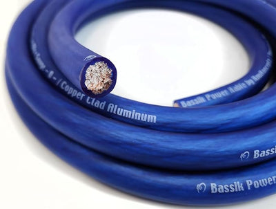 KnuKonceptz Bassik 1/0 Gauge AWG Primary Automotive Battery Power/Ground Wire Cable - Blue 10 Feet