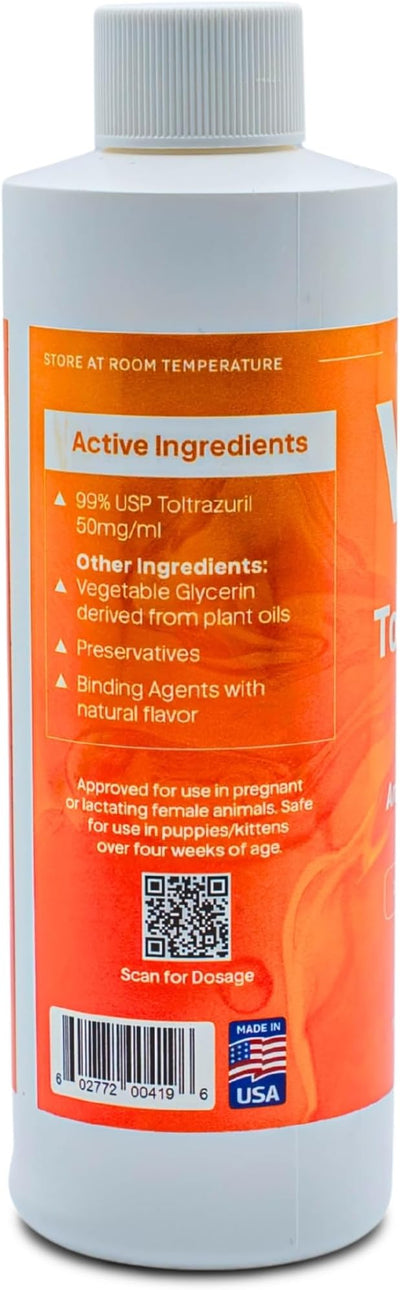 Toltrazuril 5.0% for Horses, Dogs, Cats, 240mL/8 Ounce, for Non-Food Chain Animals, Alfalfa