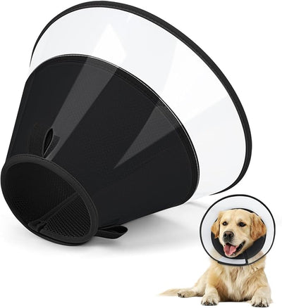 Dog Cone Collar with Soft Padding to Stop Licking, Elizabeth Recovery Collar After Surgery for Large Medium Small Dogs, Comfortable Pet Head Cone Alternative for Neutering Spay Injury (M)
