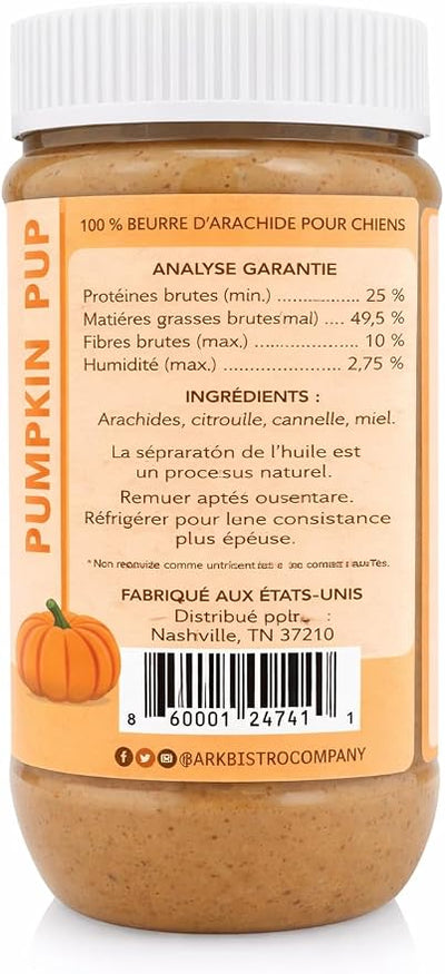 Pumpkin Pup Buddy BUDDER, 100% Natural Dog Peanut Butter, Healthy Peanut Butter Dog Treats, Made in USA, (17oz Jars)