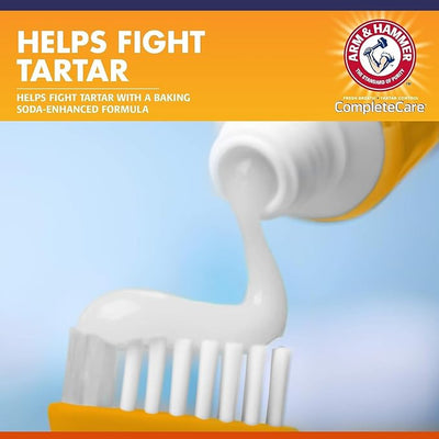 Arm & Hammer Complete Care Enzymatic Dog Toothpaste with Baking Soda and Calcium, Fluoride-Free Chicken Flavor for Plaque, Tartar, and Fresh Breath, 6.2 Oz Value Size - 6 Pack