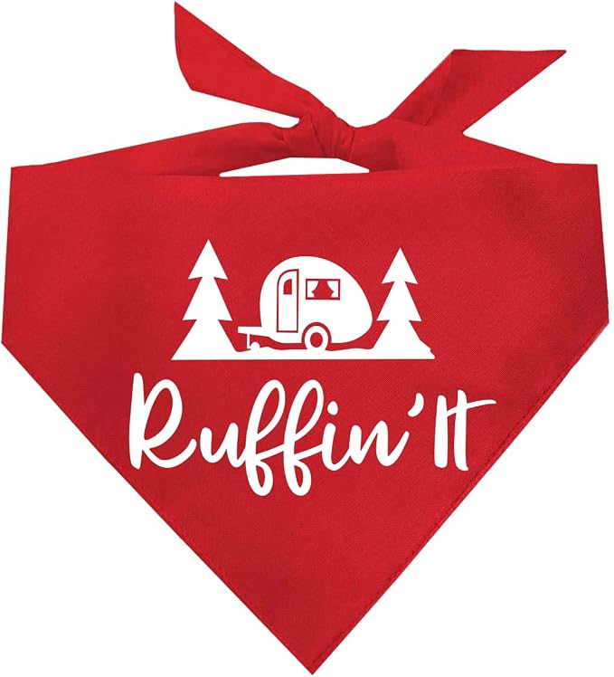 Ruffin' It Camping Dog Bandana (Red, OS 309)