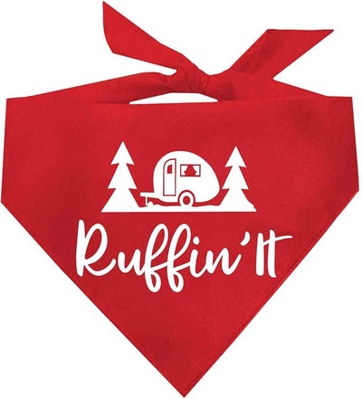 Ruffin' It Camping Dog Bandana (Red, OS 309)