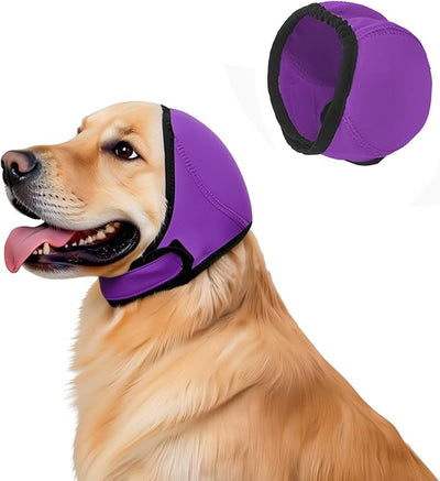Dog Ear Muffs, No Flap Ear Wrap for Hematoma, Waterproof Calming Hoodie for Bathing, Grooming, Drying & Noise Relief