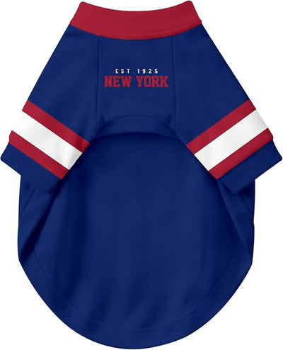 New York Dog Clothes Jersey Style Personalized Pet T Shirt with Custom Name Number for Small Medium Large Dogs