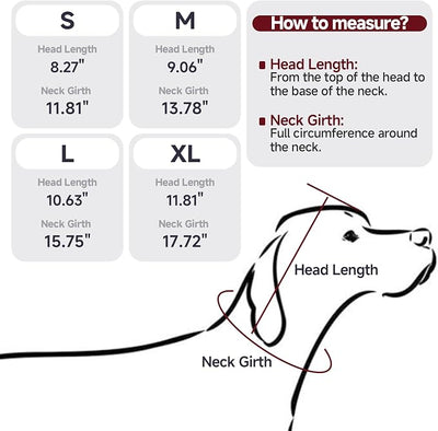 Nanaki Dog Calming Hoodie & Ear Cover,Large July 4th Head Wrap with Ear Pads - No-Shake Hematoma Protection,Noise Cancelling for Fireworks,Grooming,Blow Dryer & Bath,Ear Warmers
