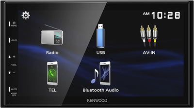 KENWOOD DMX150BT 6.8" Capacitive Touchscreen Digital Multimedia Receiver – Bluetooth, USB Mirroring for Android, Rear Camera Input, 13-Band EQ