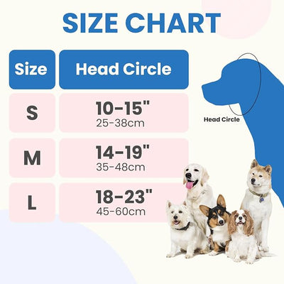 LIANZIMAU 2CM Noise Reduction Padding Dog Ear Muffs Noise Protection Comfort Calming Hoodie for Fireworks Anxiety Adjustable Dog Ear Covers for Grooming with Elastic Eye Strap Polyester