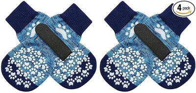 EXPAWLORER Anti Slip Dog Socks to Prevent Licking Paws, Dog Shoes for Hot Pavement, Dog Booties for Small Medium Large Senior Dogs, Traction Control Boots & Paw Protectors for Hardwood Floors