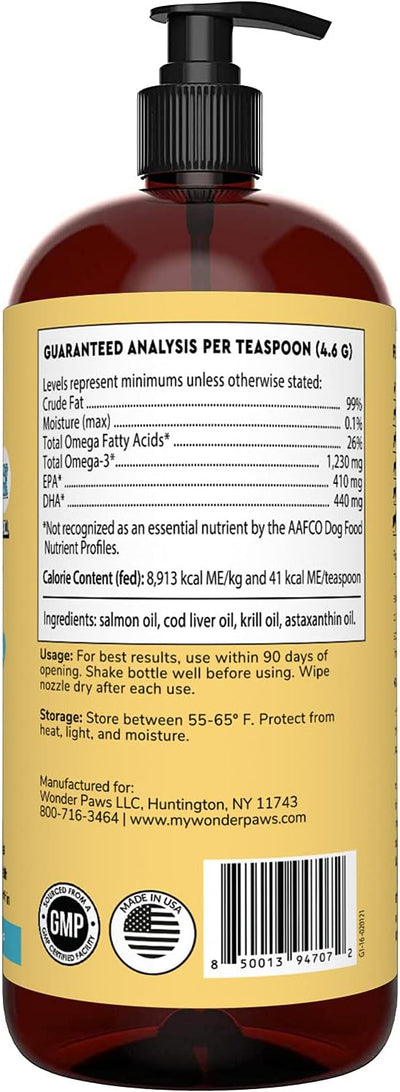 WONDER PAWS Omega Max Fish Oil Plus Probiotic Chews - for Dog Joint Health, Skin Moisture, Gut Health & Daily Wellness - Omega Max 16 Ounces - Probiotic 90 Chews