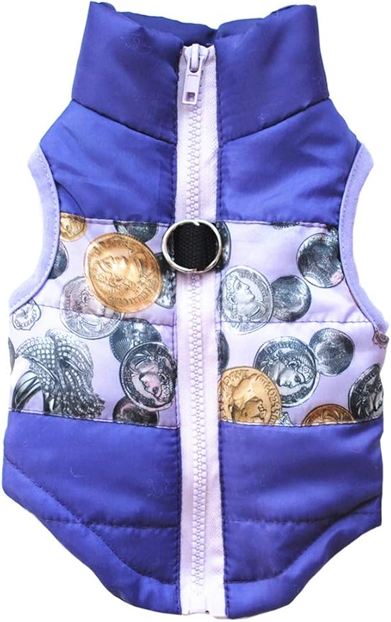 Winter Waterproof Windproof Vest Coat for Small Medium Dogs - Warm Jacket for Cold Weather (Not Suitable for Big Dogs) Gold Coin L